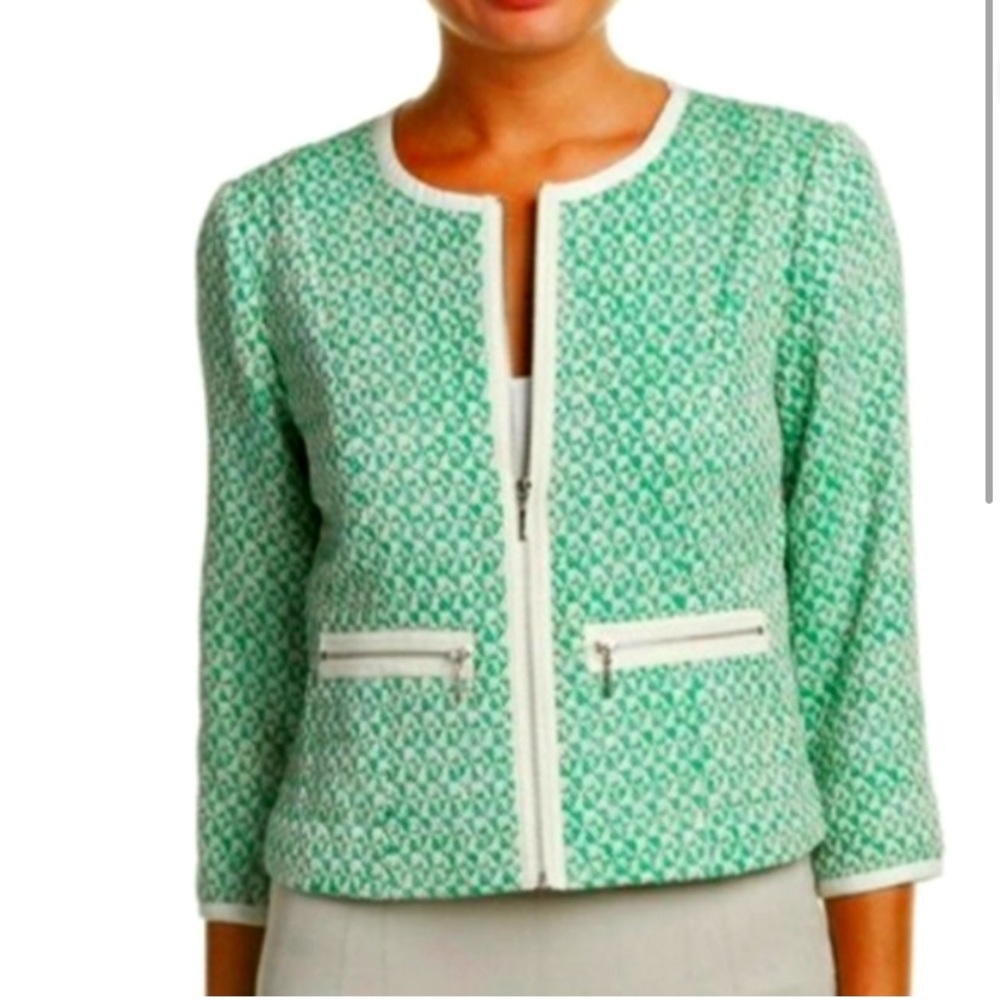 Like new Cabi clover green tweed jacket